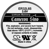 Generic ER32L65, 1/6D Primary Lithium Cell Battery, Li-socl2, 3.6v, 1000mAh ER32L65 Cameron Sino Technology Limited