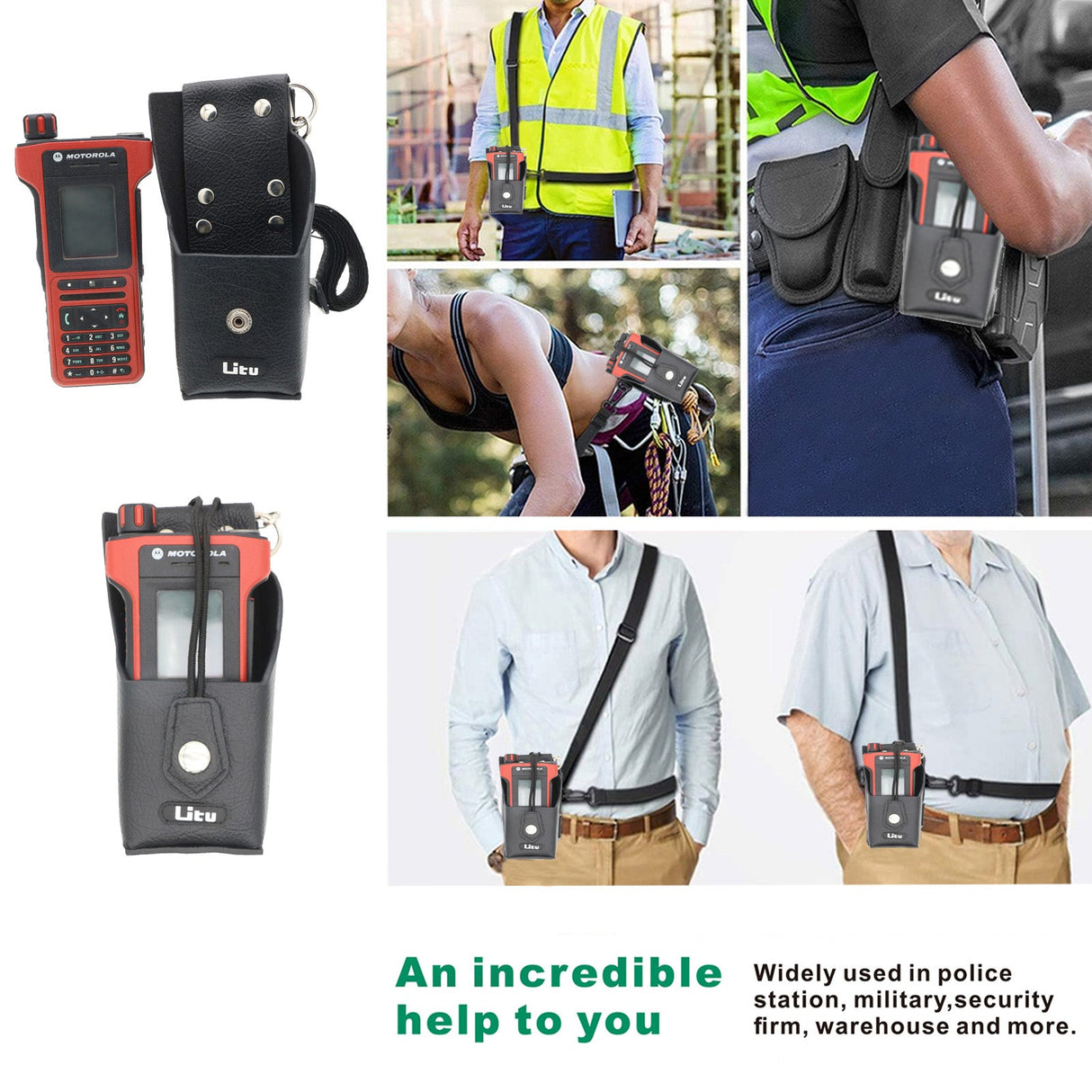 Hard Leather Carry Case, Fits Motorola Ntn8293, Ntn8294 Two-Way Radio Case Cameron Sino Technology Limited