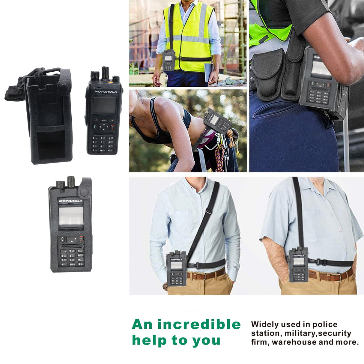 Hard Leather Carry Case, Fits Motorola R7 two-way radio Two-Way Radio Case Cameron Sino Technology Limited