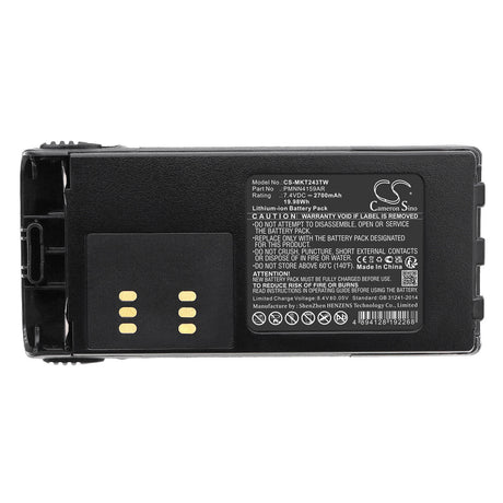 7.4V, Li-ion, 2700mAh, Two-Way Radio battery fits Motorola, Hmnn4151, Gp1280, Gp140, 19.98Wh Two-Way Radio Cameron Sino Technology Limited
