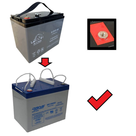 Leoch 6-EVF-80, 12v 80ah Ev/dc Series replacement Sealed Lead Acid Battery Sealed Lead Acid DriveMotion