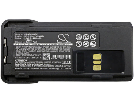 7.4V, Li-ion, 2300mAh, Two-Way Radio battery fits Motorola, Nntn8128a, Apx2000, Apx-2000, 17.02Wh Two-Way Radio Cameron Sino Technology Limited