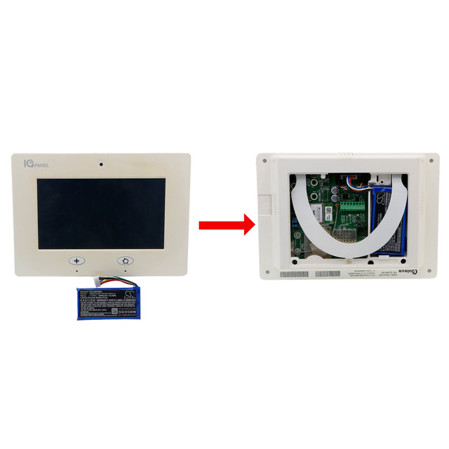 Li-Polymer, Alarm Battery For Qolsys, Iq Panel 7.4v, 2600mah - 19.24wh Alarm System Cameron Sino Technology Limited