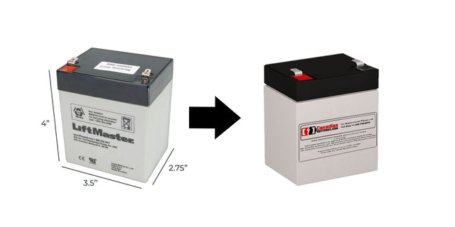 Liftmaster 485LM garage door opener battery, 12V 5Ah Sealed Lead Acid CB Generic