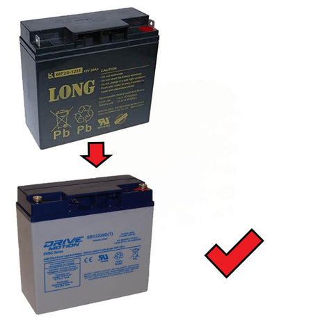 12V, 22Ah, replacement battery for Long WP20-121E Sealed Lead Acid CB Generic