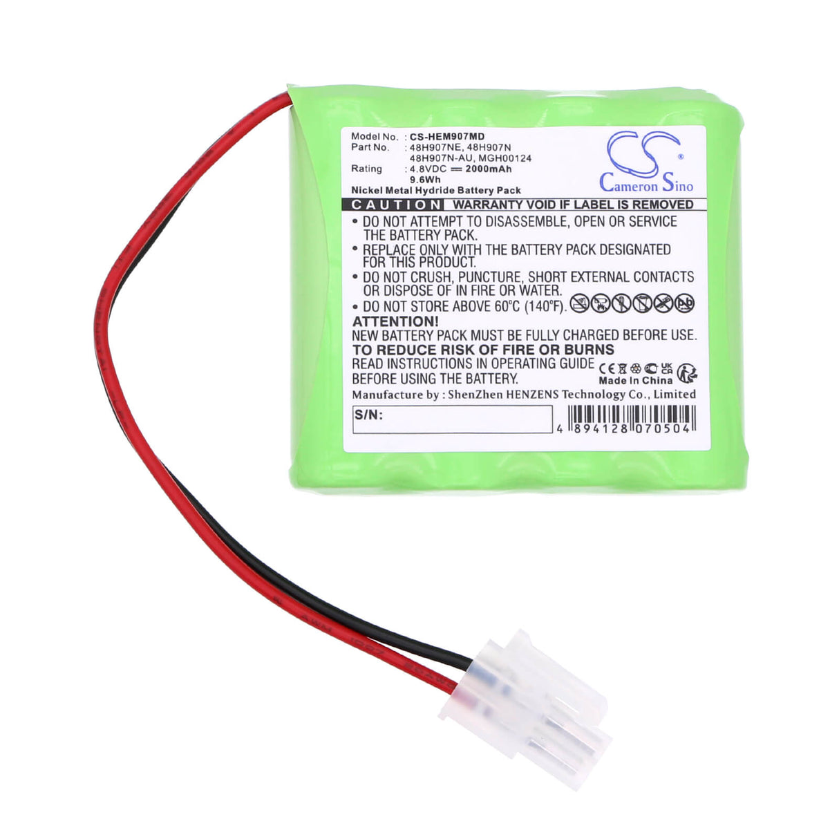 Medical battery For Omron Hem-907, Hem-907xl, Hem-907-pbat 4.8v, 2000mah - 9.60wh Medical Cameron Sino Technology Limited (Medical)