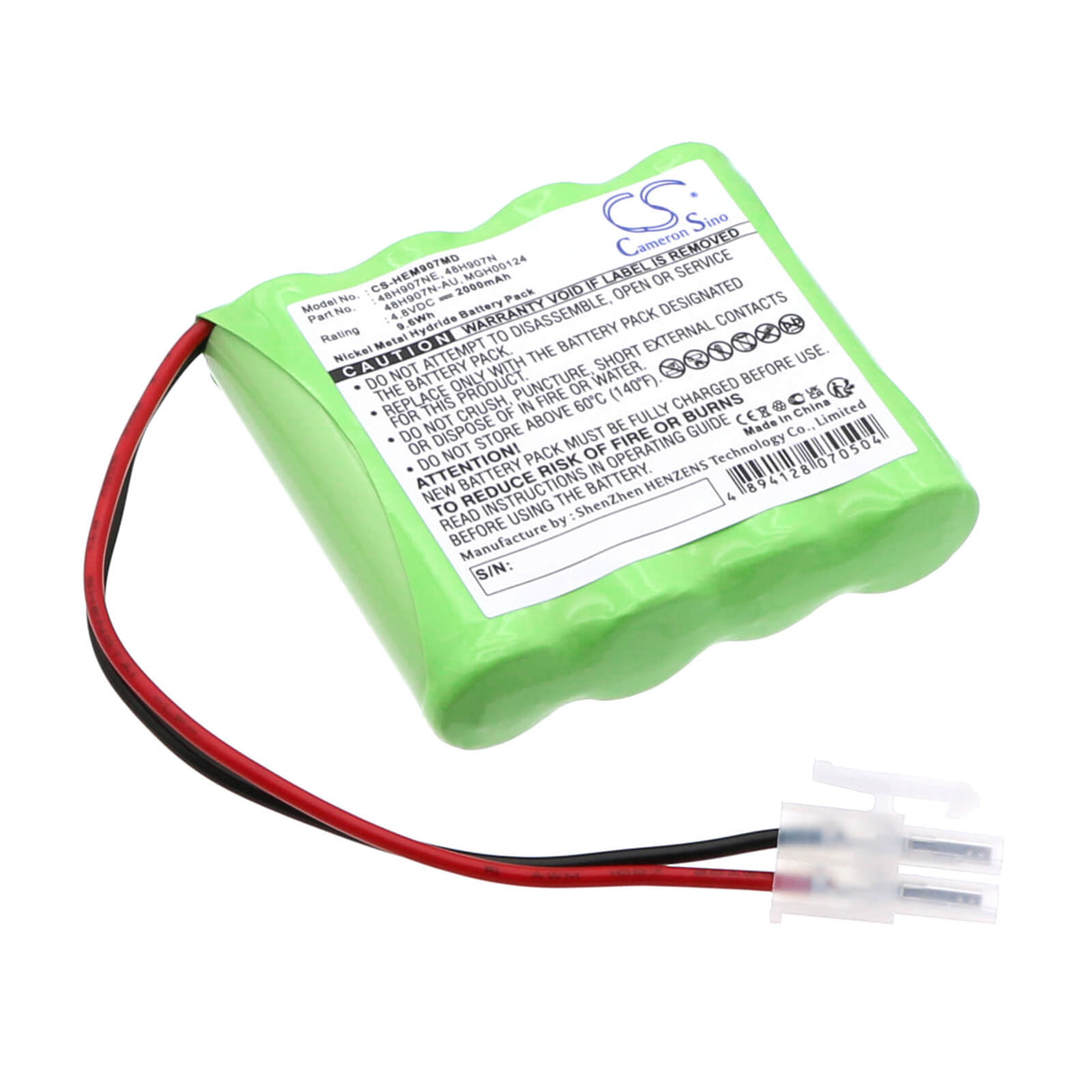 Medical battery For Omron Hem-907, Hem-907xl, Hem-907-pbat 4.8v, 2000mah - 9.60wh Medical Cameron Sino Technology Limited (Medical)