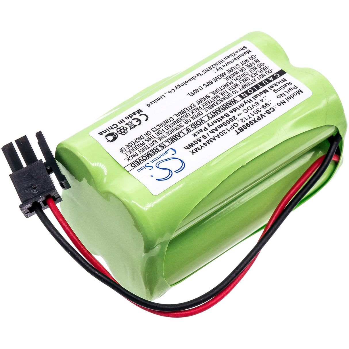 Ni-MH, Alarm Battery For Visonic, Powermaster 10, Powermax Express 4.8v, 2000mah - 9.60wh Alarm System Cameron Sino Technology Limited