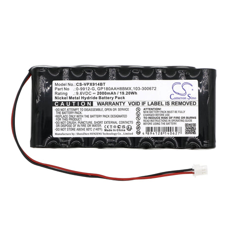 Ni-MH, Alarm Battery For Visonic, Powermax Pro 9.6v, 2000mah - 54.00wh Alarm System Cameron Sino Technology Limited