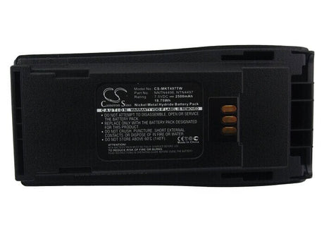 7.5V, Ni-MH, 2500mAh, Two-Way Radio battery fits Motorola, Mnn4254ar, Cp040, Cp140, 18.75Wh Two-Way Radio Cameron Sino Technology Limited