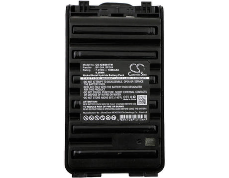 7.2V, Ni-MH, 1300mAh, Two-Way Radio battery fits Icom, Bp264, Ic-f3001, Ic-f3002, 9.36Wh Two-Way Radio Cameron Sino Technology Limited