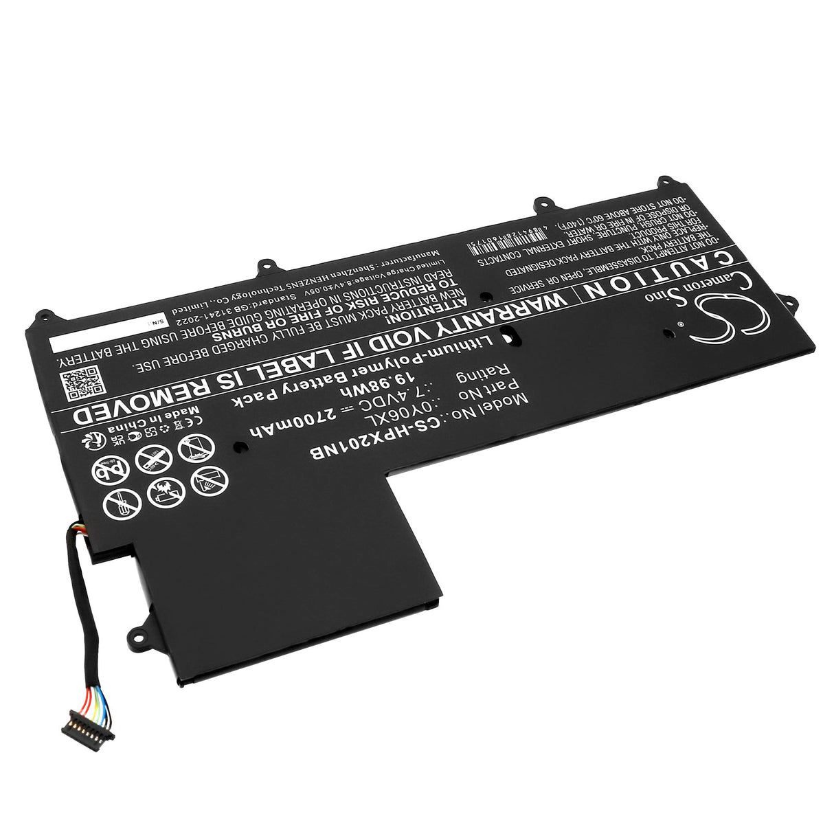 Notebook Battery For Hp, Elite X2 1011 G1 4g, Elite X2 1011 G1(j8w02av), 7.4v, 2800mah - 20.72wh Notebook, Laptop Cameron Sino Technology Limited