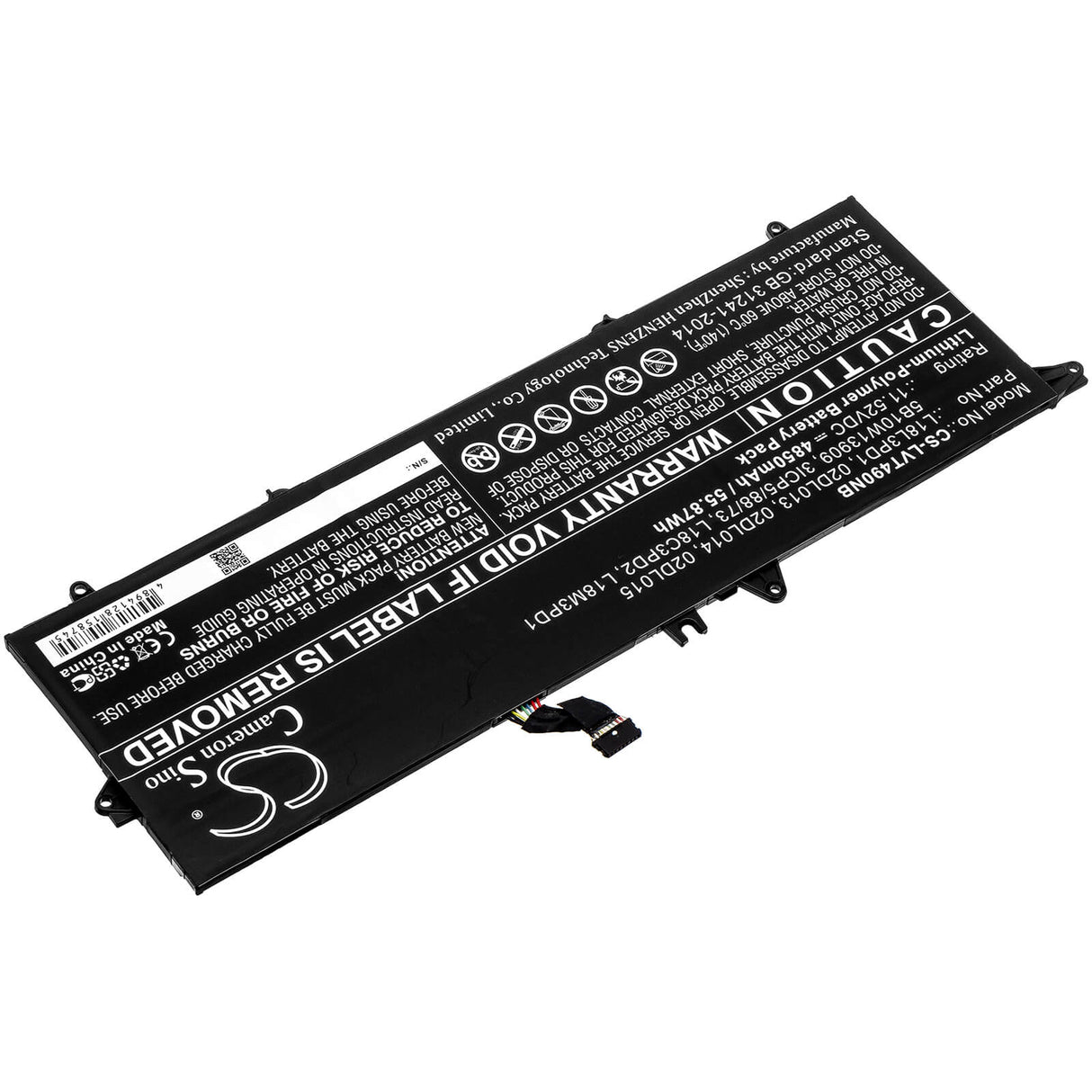 Notebook Battery For Lenovo, T490s 20nx001fcd, Thinkpad T490s, Thinkpad T490s(20nx000rcd) 11.52v, 4850mah - 55.87wh Notebook, Laptop Cameron Sino Technology Limited