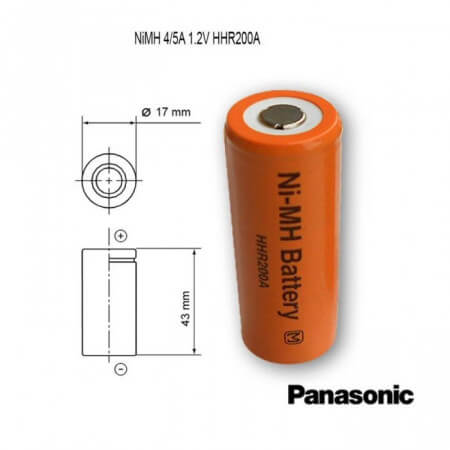 Panasonic 4/5A, 1.2V, 2000mAh NiMH HHR200AB20 battery NiMh Cells Canadianbatteries.com