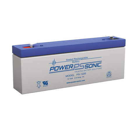 Original Powersonic Ps-1220, 12v, 2.5Ah F1 Terminals Sealed Lead Acid (Special) Powersonic