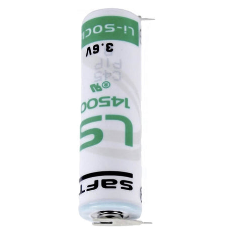 Saft Batteries Ls14500 Aa 3.6v 2600mah Lithium Battery With Pc Pins On Positive & Negative Terminals Saft Batteries Saft Lithium Batteries   