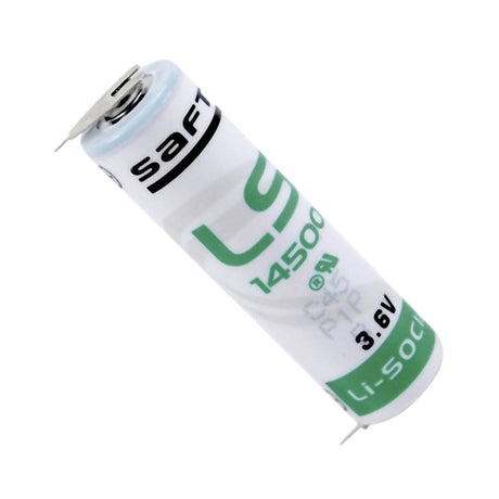 Saft Batteries Ls14500 Aa 3.6v 2600mah Lithium Battery With Pc Pins On Positive & Negative Terminals Saft Batteries Saft Lithium Batteries   