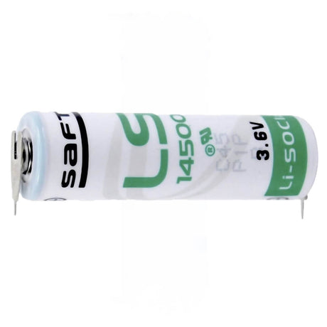 Saft Batteries Ls14500 Aa 3.6v 2600mah Lithium Battery With Pc Pins On Positive & Negative Terminals Saft Batteries Saft Lithium Batteries   