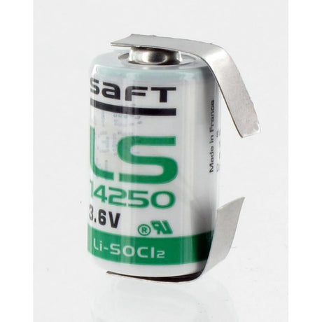 Saft Lithium Battery Ls14250, 1/2 Aa 3.6v 1200mah With Parallel Tabs Saft Batteries Saft Lithium Batteries   