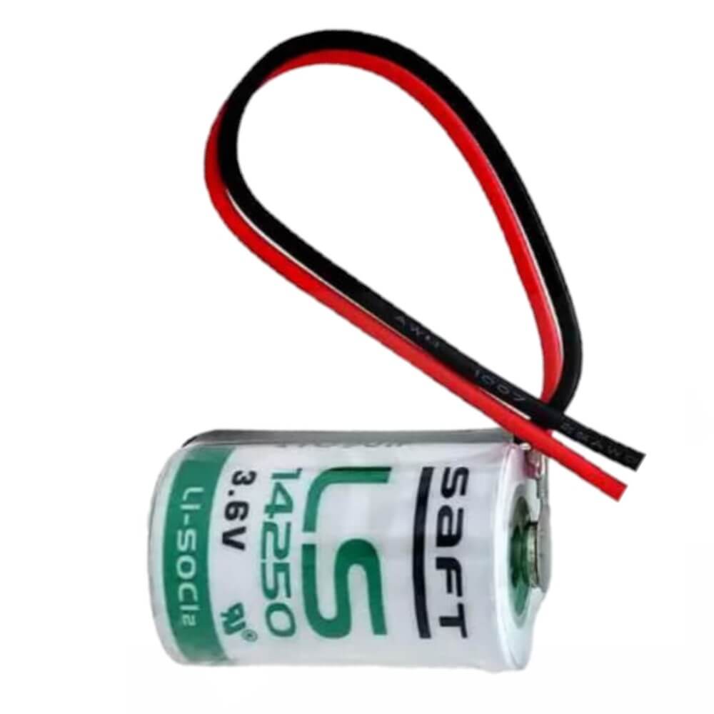 Saft Ls14250 1/2 Aa 1200mah Lithium Battery With 3-inch Fly Leads Saft Batteries Saft Lithium Batteries   