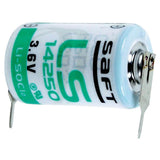 Saft Ls14250 1/2 Aa Pc Pins Dual Single Pin Terminal Battery Saft Batteries Saft Lithium Batteries   