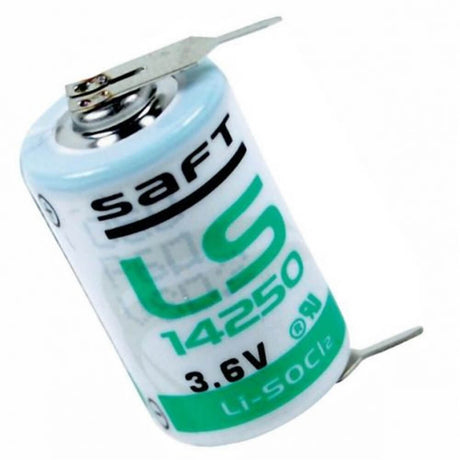 Saft Ls14250 1/2 Aa Pc Pins Dual Single Pin Terminal Battery Saft Batteries Saft Lithium Batteries   