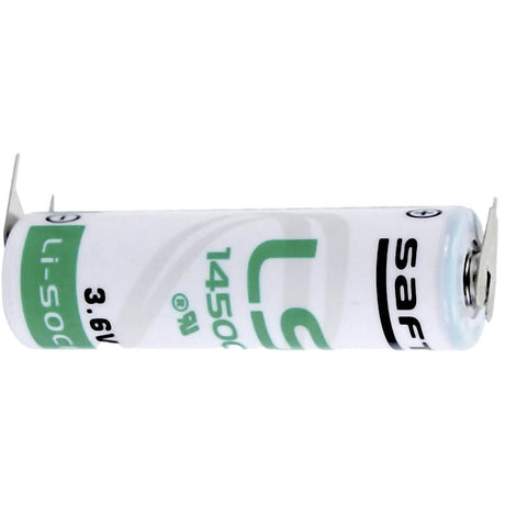 Saft Ls14500 Aa Lithium Battery 3.6v 2600mah With Dual Negative Pins & Single Positive Pin Saft Batteries Saft Lithium Batteries   