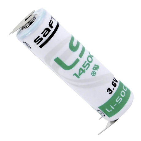 Saft Ls14500 Aa Lithium Battery 3.6v 2600mah With Dual Negative Pins & Single Positive Pin Saft Batteries Saft Lithium Batteries   