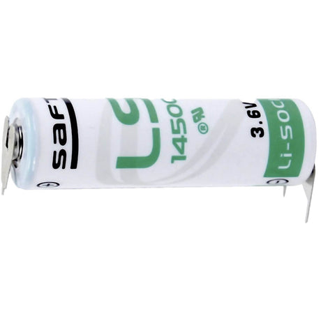 Saft Ls14500 Aa Lithium Battery 3.6v 2600mah With Dual Negative Pins & Single Positive Pin Saft Batteries Saft Lithium Batteries   