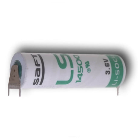 Saft Ls14500 Aa Lithium Battery 3.6v 2600mah With Dual Positive Pins & Single Negative Pin Saft Batteries Saft Lithium Batteries   