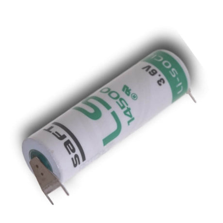 Saft Ls14500 Aa Lithium Battery 3.6v 2600mah With Dual Positive Pins & Single Negative Pin Saft Batteries Saft Lithium Batteries   