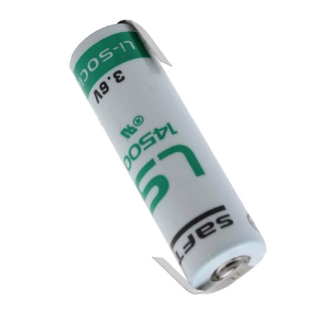 Saft Ls14500-stsz Aa 3.6v 2600mah Lithium Battery With Reverse/z Solder Tabs Saft Batteries Saft Lithium Batteries   