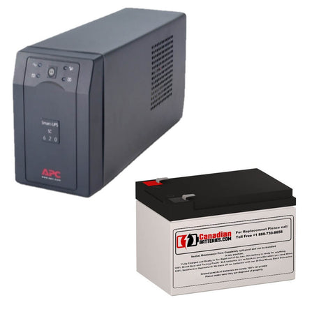 SC620 APC Smart-UPS SC 620VA 120V, UPS Battery 1 x 12V 12Ah UPS Batteries CB Range
