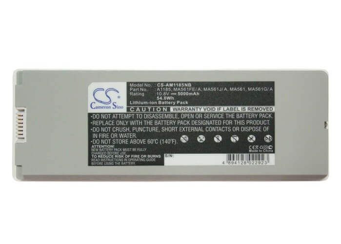 Silver Battery For Apple Macbook 13" Ma254j/ A, Macbook 13" Ma700j/ A, Macbook 13" Ma254 10.8v, 5000mah - 54.00wh Notebook, Laptop Cameron Sino Technology Limited   
