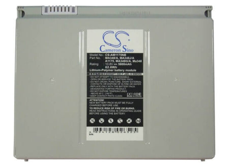 Silver Battery For Apple Macbook Pro 15" Ma610b/a, Macbook Pro 15" Ma464kh/a, Macbook Pro 15" Ma610*d/a 10.8v, 5800mah - 62.64wh Notebook, Laptop Cameron Sino Technology Limited   