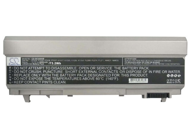 Silver Grey Battery For Dell Latitude E6400, Latitude E6500, Precision M2400 11.1v, 6600mah - 73.26wh Notebook, Laptop Cameron Sino Technology Limited   