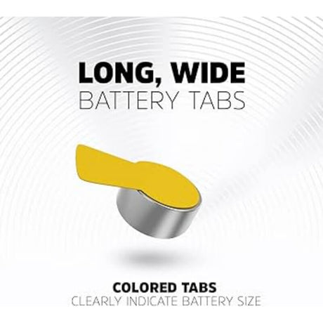 Size 10 Energizer Hearing Aid Battery Eight On A Card (Complete box of 48) Coin Cell Batteries Energizer   