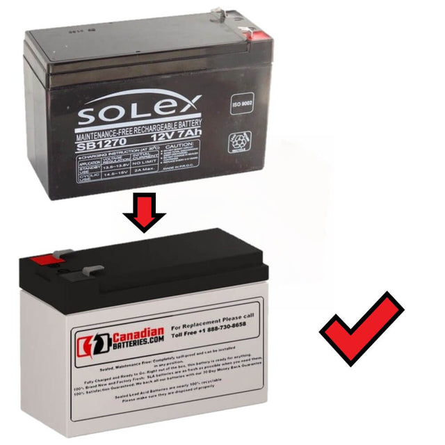 Solex SB1270 replacement 12V, 7 Ah Sealed Lead Acid Battery Sealed Lead Acid BB Generic