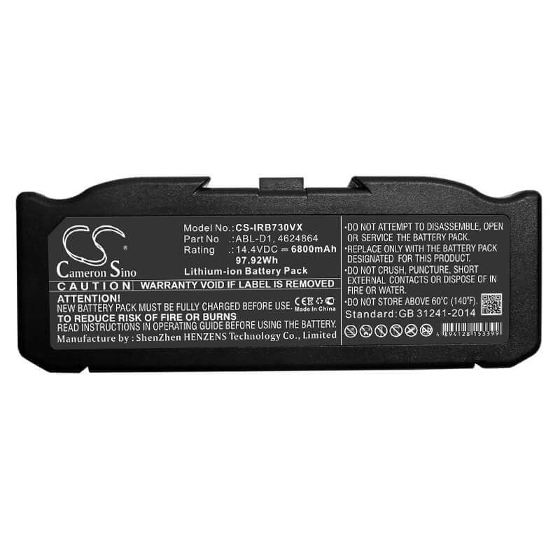 Super Extended Vacuum battery for Irobot Roomba E5 I7 Roomba I7 I7+ 14.4v, 6800mah - 97.92wh Vacuum Cameron Sino Technology Limited