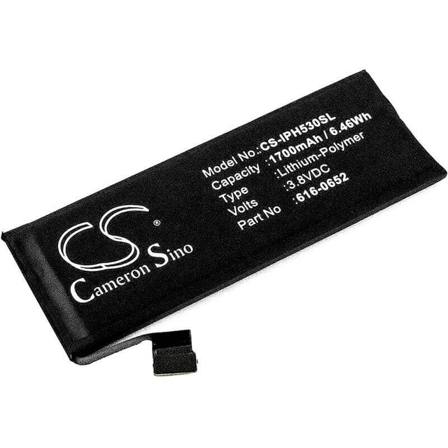 3.8V, Li-Polymer, 1700mAh, SmartPhone battery fits Apple, 616-0652, A1234, A1457, 6.46Wh Mobile, SmartPhone Cameron Sino Technology Limited (Smartphone)
