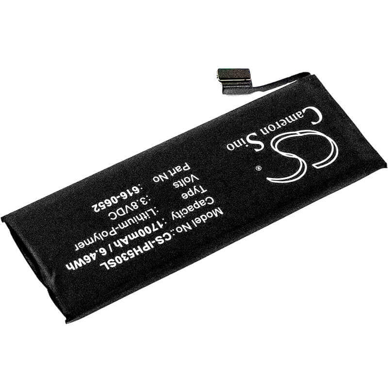 3.8V, Li-Polymer, 1700mAh, SmartPhone battery fits Apple, 616-0652, A1234, A1457, 6.46Wh Mobile, SmartPhone Cameron Sino Technology Limited (Smartphone)