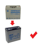 12V, 22Ah, replacement battery for Tempest Td22-12 with F13 terminals Sealed Lead Acid CB Generic