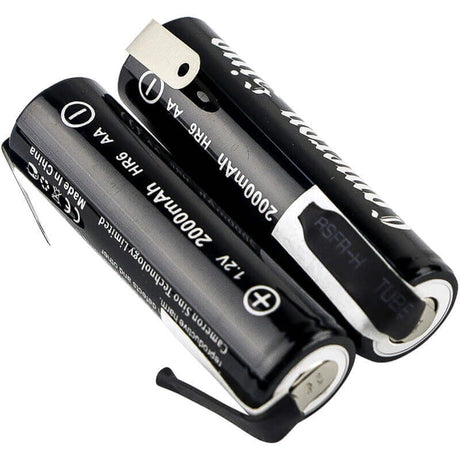 Two pieces of AA Nimh Batteries With Solder Tabs 1.2v, 2000mah - 2.40wh AA Cameron Sino Technology Limited