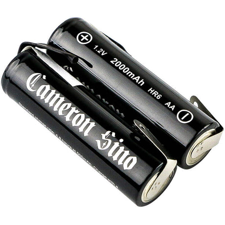Two pieces of AA Nimh Batteries With Solder Tabs 1.2v, 2000mah - 2.40wh AA Cameron Sino Technology Limited