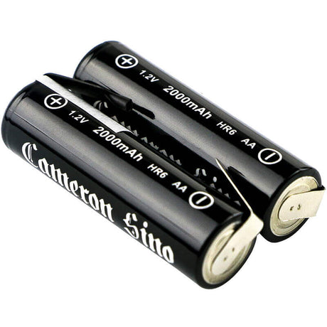 Two Batteries For Aa Aa, Am3, E91 - Standard Solder Tabs Direction 1.2v, 2000mah - 2.40wh AA Cameron Sino Technology Limited