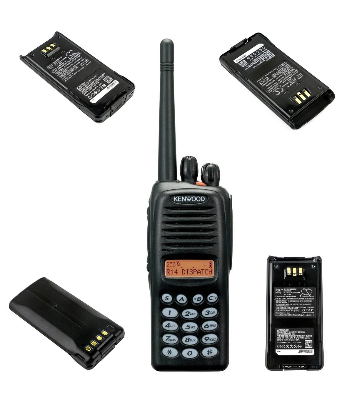 Two way radio battery For Kenwood TK-2180, Tk-3180, Tk-5210 7.4v, 1800mah - 13.32wh Two-Way Radio Cameron Sino Technology Limited