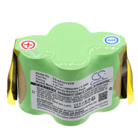 4.8V, Ni-MH, 1500mAh, Vacuum battery fits Domo, Euro Pro, Do204sw, Do-204sw, 7.20Wh Vacuum Cameron Sino Technology Limited