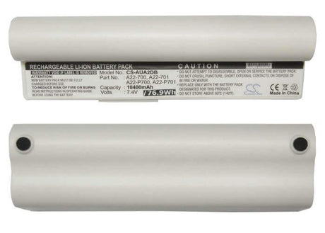 White Battery For Asus Eee Pc 701, Eee Pc 701c, Eee Pc 800 7.4v, 10400mah - 76.96wh Notebook, Laptop Cameron Sino Technology Limited (Suspended)   