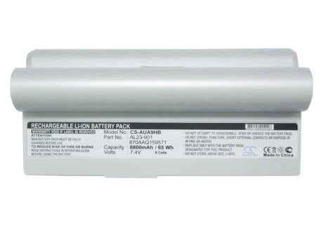 White Battery For Asus Eee Pc 901, Eee Pc 904, Eee Pc 904hd 7.4v, 8800mah - 65.12wh Notebook, Laptop Cameron Sino Technology Limited   