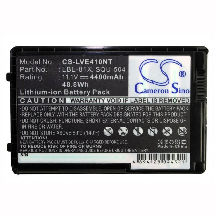 White Battery For Lenovo 125, 125c, 410 11.1v, 4400mah - 48.84wh Batteries for Electronics Cameron Sino Technology Limited (Suspended)